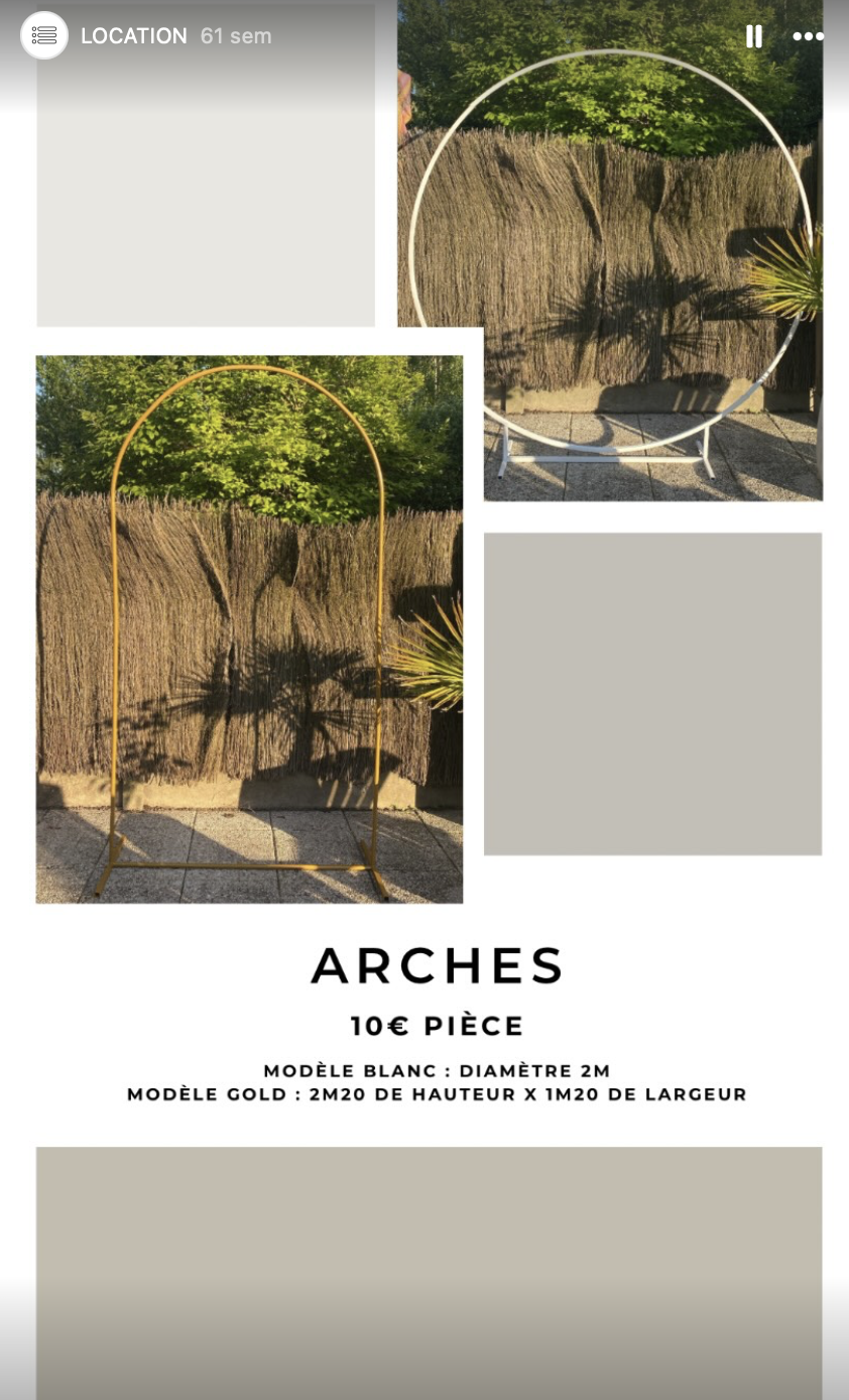 Arche décorative pour ballons ou voilages