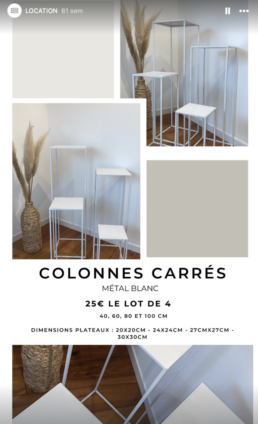 Colonnes carrées